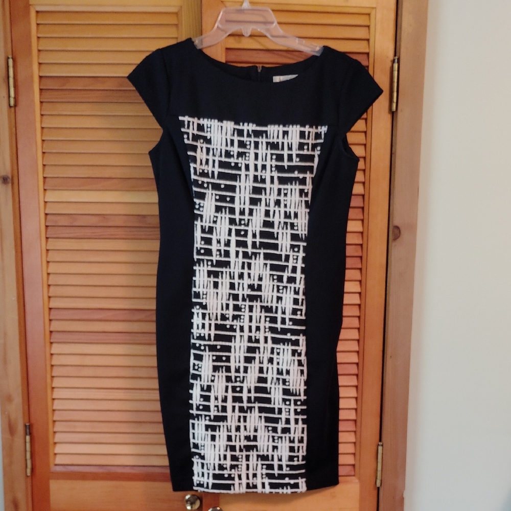 Dressbarn Black and White Sheath Mini Dress